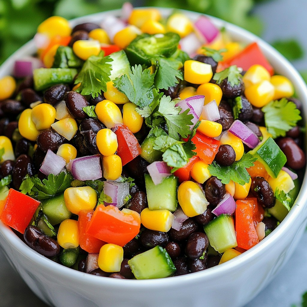 Cilantro Lime Black Bean Salad Fresh and Flavorful Dish