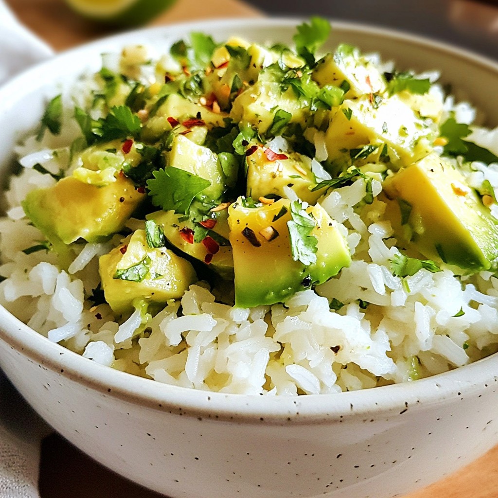 Avocado Lime Cilantro Rice Flavorful Side Dish Recipe
