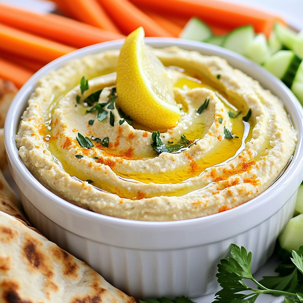 Lemon Garlic Hummus Flavorful and Easy Recipe