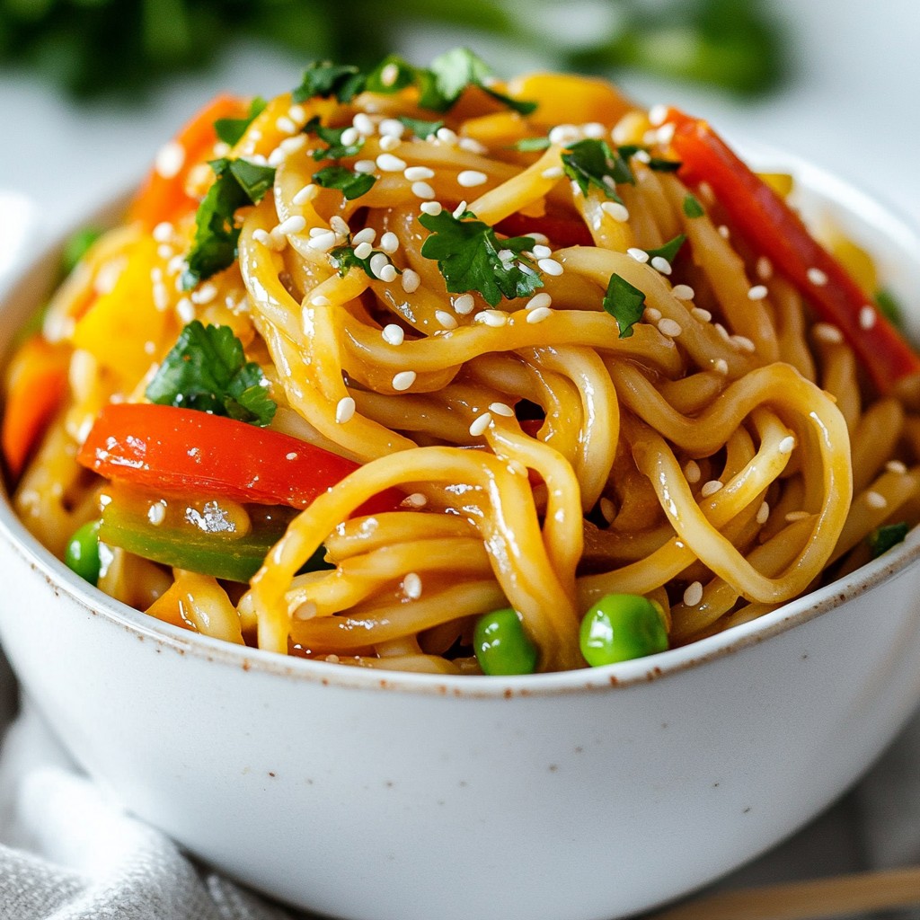 Spicy Sesame Udon Noodles Flavorful and Simple Dish
