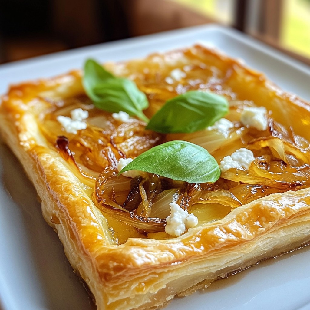 Caramelized Onion & Goat Cheese Tart Savory Delight