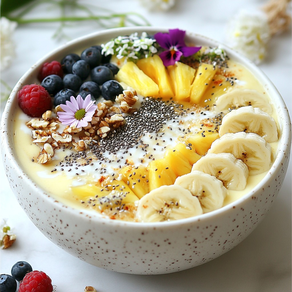 Pineapple Coconut Smoothie Bowl Refreshing Breakfast Treat