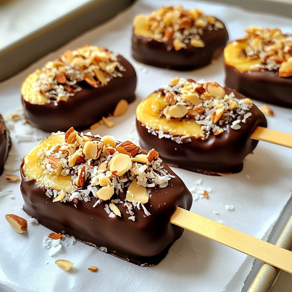 Chocolate Covered Banana Pops Delightful Frozen Treat