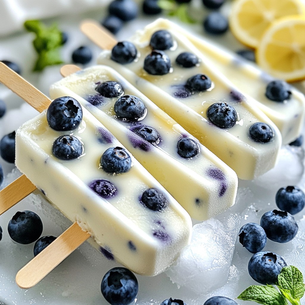 Greek Yogurt Blueberry Pops Delightful and Refreshing