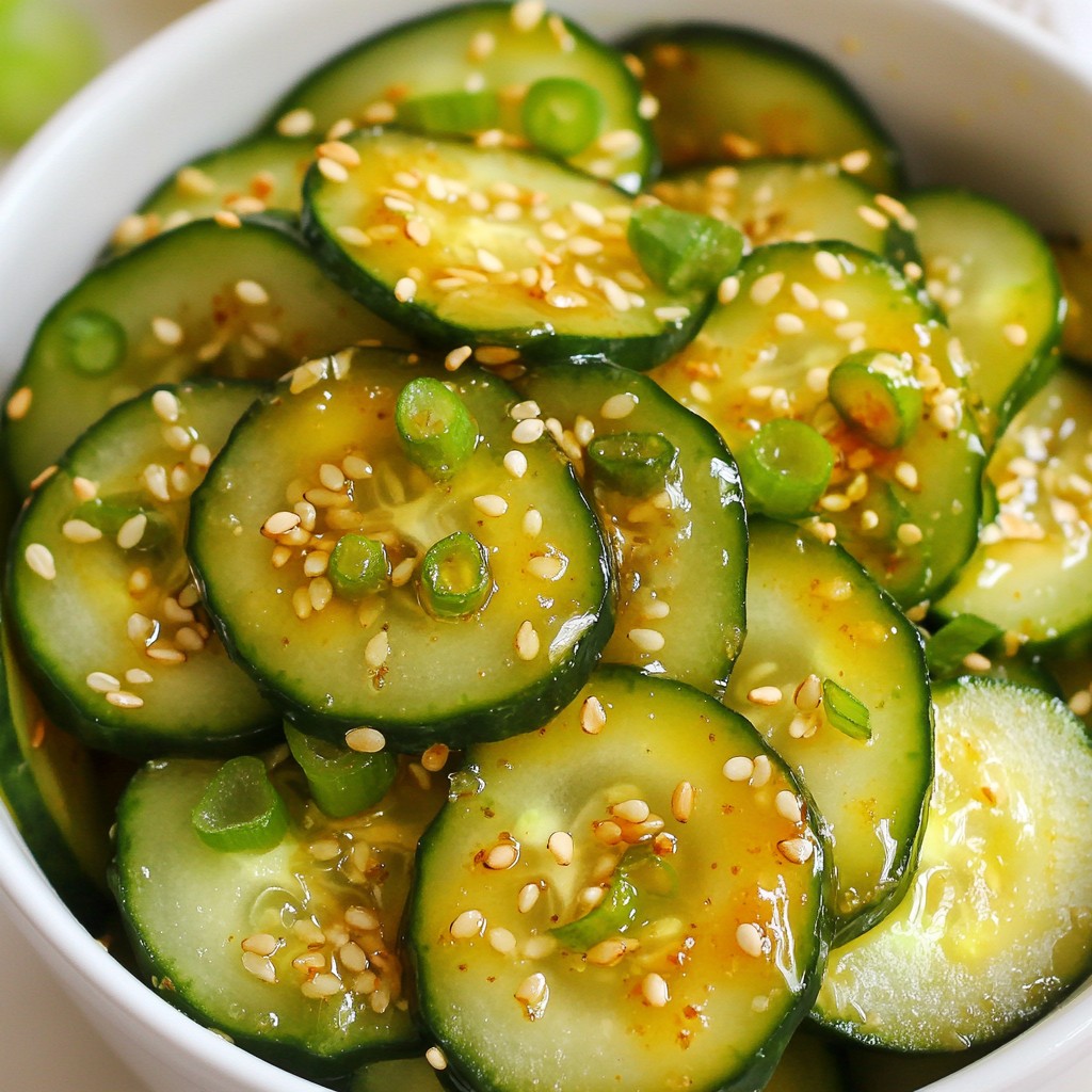 Spicy Sesame Cucumber Salad Refreshing and Simple Dish