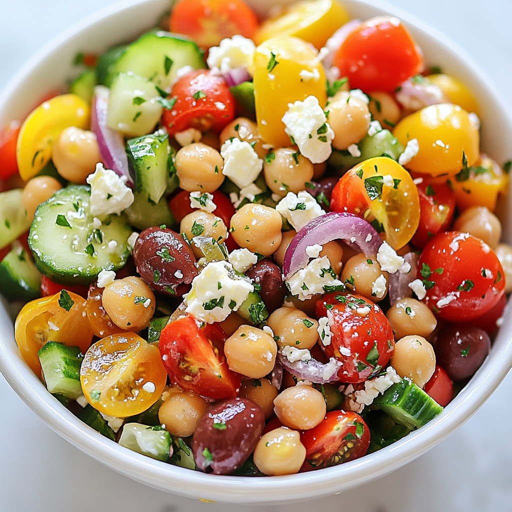 Mediterranean Chickpea Salad Fresh and Flavorful Dish