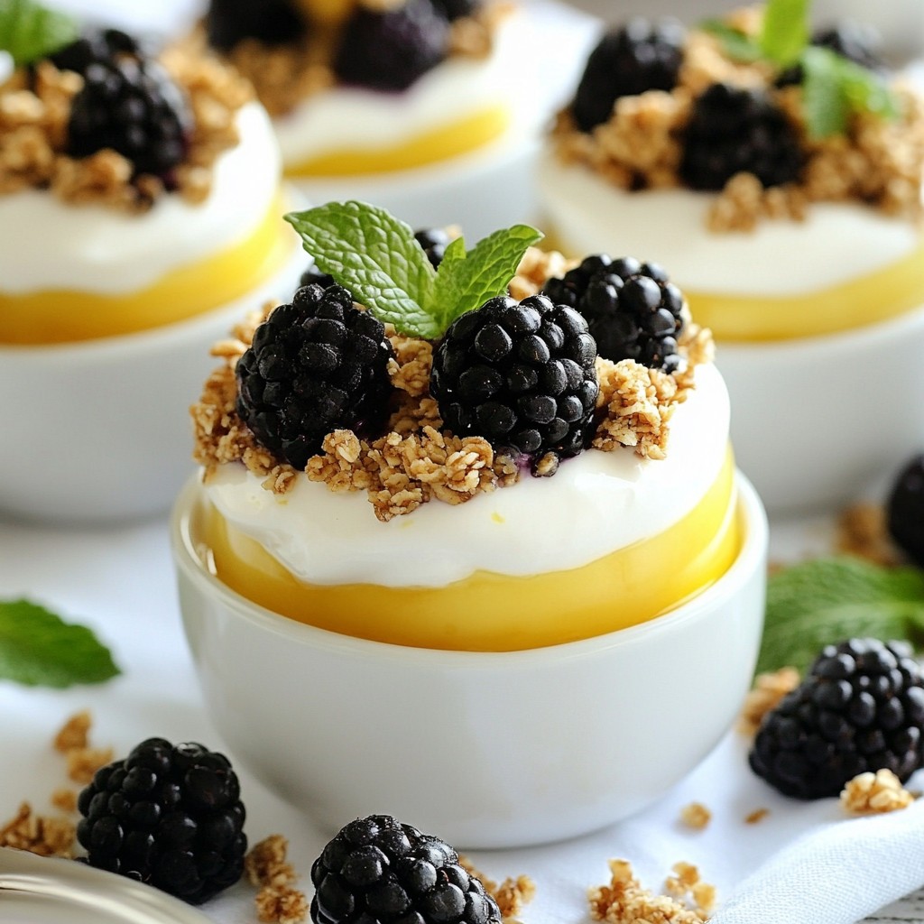 Blackberry Lemon Yogurt Parfaits Delightful and Fresh