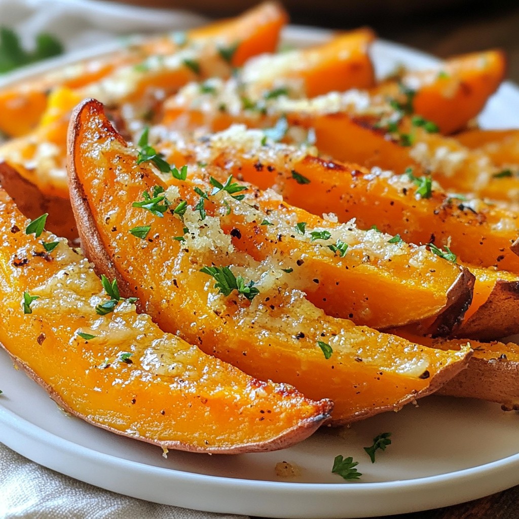 Garlic Parmesan Sweet Potato Wedges Flavorful Delight