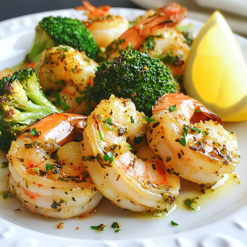 Garlic Herb Roasted Shrimp & Broccoli Tasty Dish