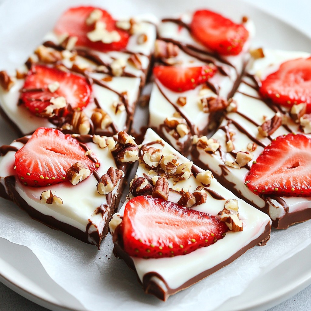 Chocolate Strawberry Yogurt Bark Tasty and Simple Treat