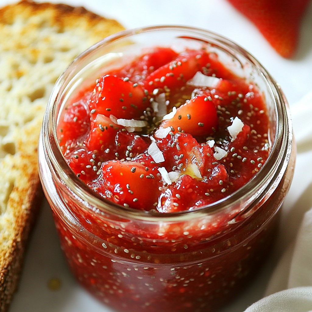Strawberry Coconut Chia Jam Simple and Sweet Recipe