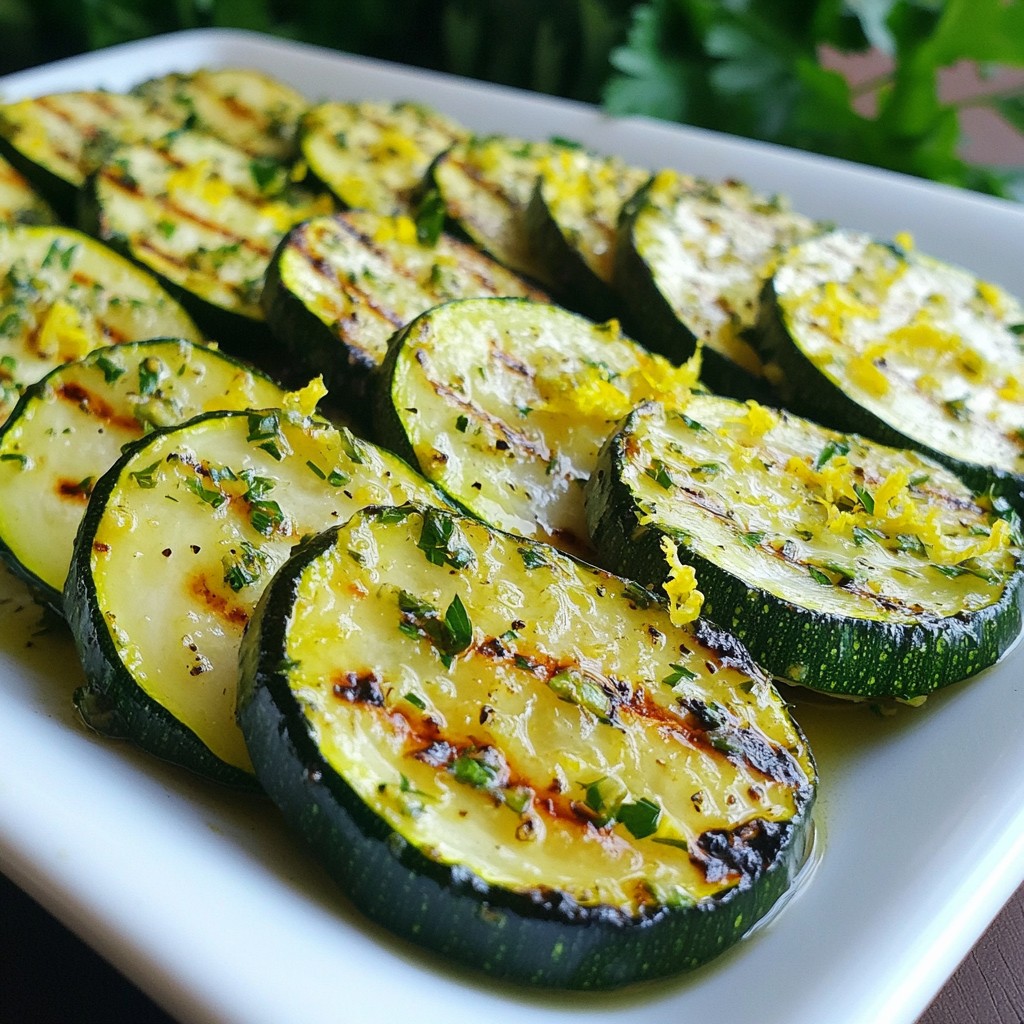 Lemon Herb Grilled Zucchini Tasty and Easy Recipe
