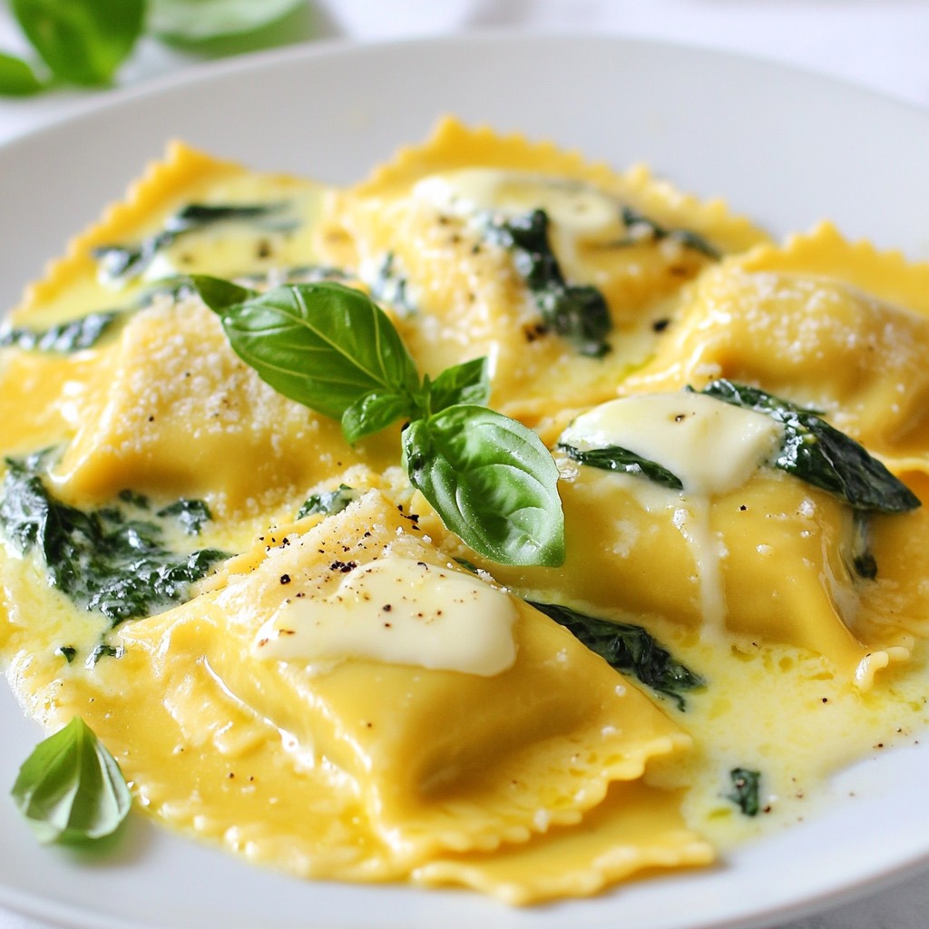Creamy Spinach Ricotta Ravioli Tasty Homemade Dish