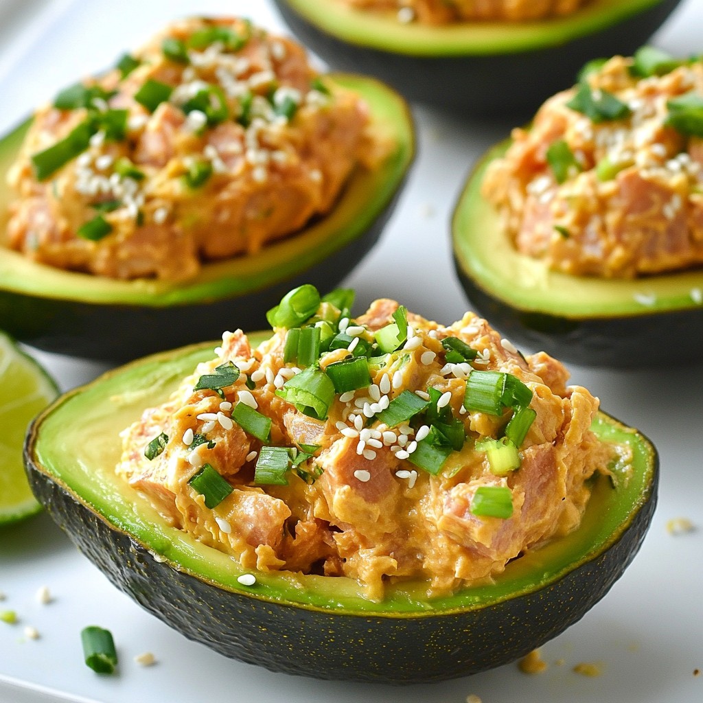 Spicy Tuna Stuffed Avocados Flavorful and Satisfying